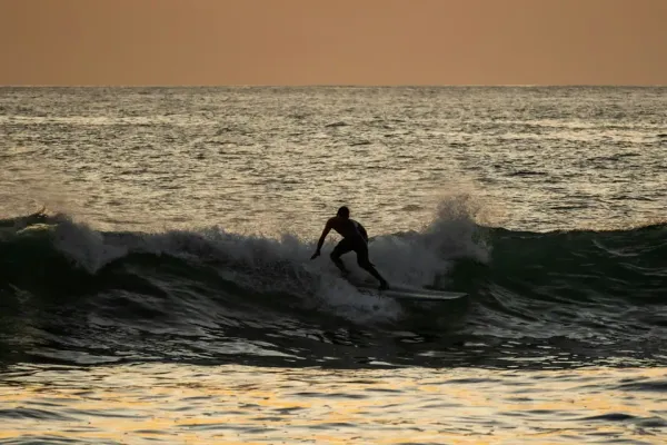 Surfing at Playa Guiones